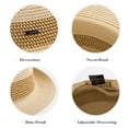 thumbnail image 5 of Comhats Mens Fedora Trilby Straw Sun Hats Summer Panama Beach Sunhats for Men Foldable Short Brim Golf Hats Beige Small, 5 of 11