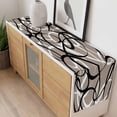 thumbnail image 4 of Brown Geometric Table Runner - 36 Inch Long, Kitchen Dining Table Runner Dresser Scarves, Vintage Black White Striped Abstract Art Farmhouse Decor for Coffee Tables Wedding Party Banquet, 4 of 8