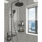 Self Adhesive Wall Tiles,Bexikou 12 Pieces 11.8x11.8in Marble Pattern Backsplash Panels,Waterproof Washroom Wall Panels for Kitchen, Dining Room, Bedrooms & Bathrooms by Achim Home Decor