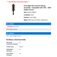 thumbnail image 2 of Front Right Strut and Coil Spring Assembly - Compatible with 1995 - 2000 Dodge Caravan 1996 1997 1998 1999, 2 of 2