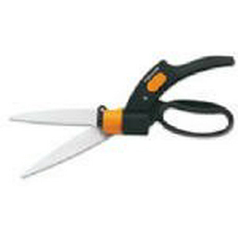 Fiskars Brands-cutting P-Shear Ease Grass Shears- Black/Orange 14 inch
