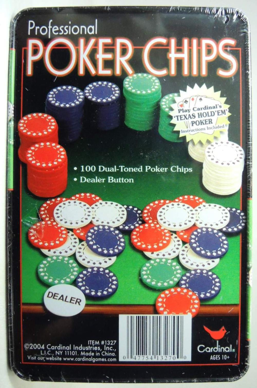 New Sealed cardinal professional poker chips set 100 pieces with Dealer chip 