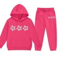 thumbnail image 4 of NIEWTR 5-6 Years Cute Toddler Baby Girls Clothes Set,Long Sleeve T-Shirt +Pants Outfit 0 6 12 18 24 Months 2T 3T 4T 2 PC Playwear Set A190-Hot Pink, 4 of 6