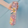 thumbnail image 2 of Floral Hippie Retro Necktie - Elegant Satin Tie for Business & Formal Events, 2 of 4