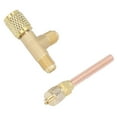 thumbnail image 3 of Valve Core Tee Adapter, Quick Coupler Tee Adapter, 1/4in SAE Tee Adapter Built In Valve Core Quick Connection Double Sealing For R22 R12 R134 Vacuum Gauge, Fits For Gauge Vacuum, 3 of 8
