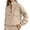 Beige, variant on Women's Long Sleeve Half Zip Pullover Sweatshirt Casual Athletic Top Fashion Workout Shirt For Fall Winter Comfort Bohemian Hoodies Women