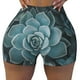thumbnail image 2 of Fotbe Blue Color Cactus Shorts Sin Costuras – Shorts Deportivos de Cintura Alta para Mujer, Elásticos para Gimnasio, Yoga, Running o Ciclismo-Large, 2 of 8