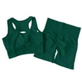 thumbnail image 5 of Women's Casual Yoga Outfit Breathable Round Neck Tank Top with Shorts Set for Home Workout and Daily Wear Comfortable Nylon Back Tie Design Two Piece Short Swimsuits for Women Sweat Shorts Suit, 5 of 5