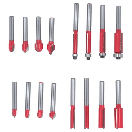 16Pcs Router Bits Set Kit DIYer Woodworking Tools for Electric Router Trimming Engraving Machine