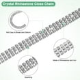 thumbnail image 2 of Uxcell 2-Pack 3 Filas 1 Yarda 8 mm Cadena de Cierre de Strass de Cristal para Manualidades/Ropa [Plata], 2 of 6