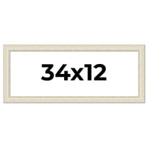 34x12 Frame White Real Wood Picture Frame Width 1.75 inches | Interior Frame Depth 0.5 inches |