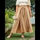 thumbnail image 4 of Pantalones Casuales de Pierna con Abertura para Mujer,Pantalones de Playa Holgados Estilo Palazzo de Cintura Alta,Pantalones de Verano Estilo Bohemio con Bolsillos. Caqui XXL, 4 of 8