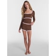 thumbnail image 2 of No Boundaries Sleep Lace Top with Long Sleeves, Women’s XXS-3X, 2 of 5