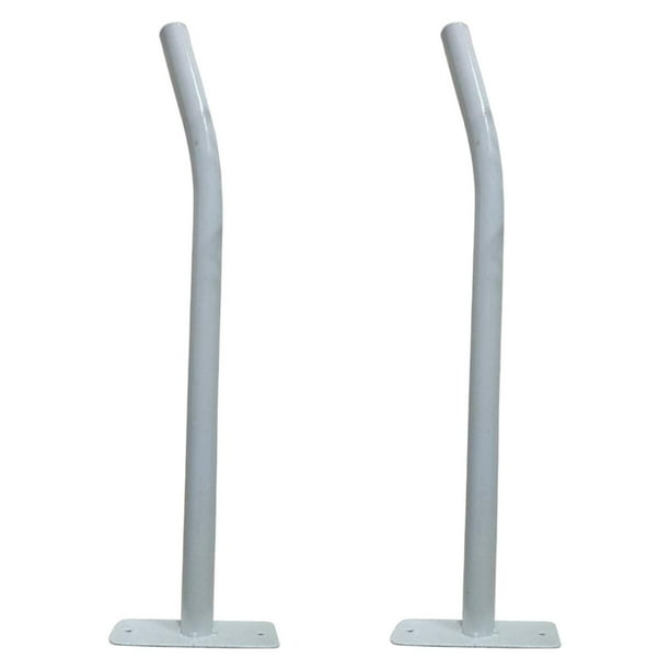 Soporte de pared para pelotas de ejercicio, organizador versátil, soporte de carga para gimnasio, garaje, pared 2 piezas blancas