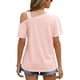 thumbnail image 4 of Camiseta Casual Para Mujer Camiseta Con Un Hombro Descubierto Para Mujer Top De Verano Informal De Tipo Suelto De Moda Para Uso Diario Rosa S ANGGREK Ocean Broad Surfboard Fins, 4 of 6