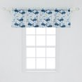 thumbnail image 2 of Ambesonne Whale Window Valance, Big Size Mammal Fish Motif, 42" x 18", Pale Blue Multicolor, 2 of 3