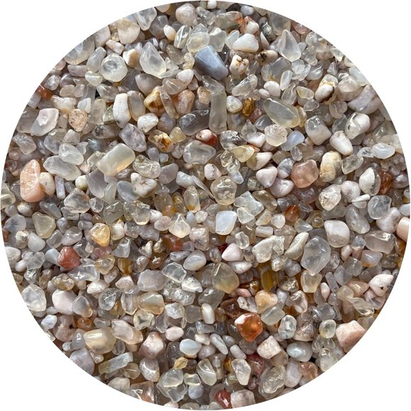 GAF TREASURES 0.5 Pound Natural Semi Tumbled Gemstone Chips, Genuine Crushed Mini Crystals, Irregular Shapes Gemstone Chips, Undrilled Crystal Chips