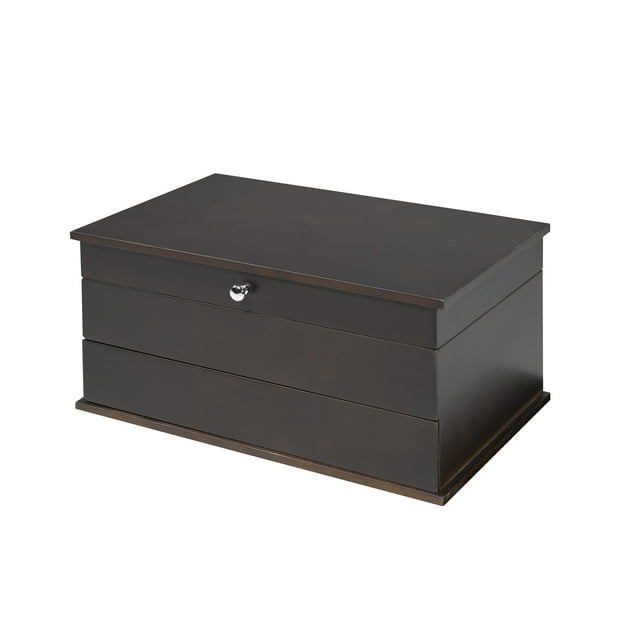 ViscoLogic Boîte à Bijoux en Bois à 3 Niveaux Brun