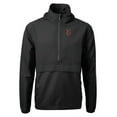 thumbnail image 2 of Men's Cutter & Buck  Black Indianapolis Indians  Charter Eco Recycled Half-Zip Anorak Jacket, 2 of 3