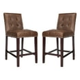 thumbnail image 5 of SAFAVIEH Nikita 26.5 in. H Modern Counter Stool with Ring, Brown, Set of 2, 5 of 11