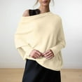 thumbnail image 2 of Sweaters For Women Asymmetric Draped Jumper Long Batwing Sleeve Off The Shoulder Slouchy Knit Pullover L Womens Sweaters, 2 of 7
