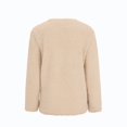 thumbnail image 4 of Womens 2022 Winter Long Sleeve Solid Fuzzy Fleece Open Front Hooded Cardigans Jacket Coats Outerwear with Pocket, 4 of 9