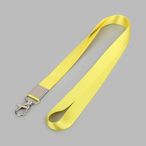 Nvzi 2 correas de cuello de seguridad con clip metálico para identificación comercial, color amarillo