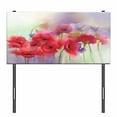 thumbnail image 3 of Flower Headboard, Poppy Flowers Blur Spring Floral Seasonal Romantic Illustration Print, Upholstered Decorative Metal Bed Headboard with Memory Foam, Twin Size, Lavender and Red, by Ambesonne, 3 of 4