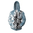 thumbnail image 4 of Ropa de otoño para hombre Sudadera con capucha para hombre Sudadera con capucha para hombre Sudadera con capucha con estampado de serie Skull Sudadera con capucha y cremallera Sudadera con capucha hol, 4 of 5