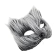 thumbnail image 1 of Unique Bargains 1 Pc Long-haired Foxes Party Mask Gray Plastic, 1 of 5