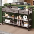 thumbnail image 2 of Zimtown Modern Console Table with Power Outlet, 55" Narrow Sofa Table Industrial Entryway Table with USB Ports, Behind Couch Table for Entryway, Hallway, Foyer, Living Room, Bedroom, Gray, 2 of 8