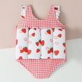 thumbnail image 3 of IBTOM CASTLE Kids Float Swimsuit Buoyancy Sticks for Baby Boys Girls One Piece Floating Swim Vest Training Aid Swimwear 2-3 Years Red Strawberry, 3 of 8