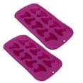 thumbnail image 4 of 2 unids Moldes de hielo de silicona Moldes para hornear de chocolate Moldes para hacer hielo (púrpura), 4 of 5