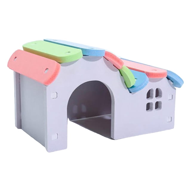 Methold Castle House Viewing Ladder Small Hideout Hamster Layers Funny Nest Caja de madera Accesorios Dormitorio Esconder Mascotas Juguetes de animales pequeños
