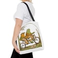 thumbnail image 4 of Cartoon Frog Print Canvas Bag, Lightweight Shoulder Bag, Versatile Shop bag, 4 of 4