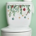 thumbnail image 7 of Christmas Window Clings Holiday Window decals, Christmas Star Hanging Lamp Toilet Stickers Bathroom Toilet Home Decor Stickers, 7 of 7