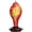 Red, variant on LUJII Hummingbird Feeder, Hand Blown Glass Hummingbird Feeder, Never Fade, 36 Fluid Ounces, 5 Feeding Metal Stations, Much Bigger, Garden Backyard Decorative, Containing Ant Moat (Blue)