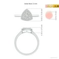 thumbnail image 4 of ANGARA Natural Trillion Composite Diamond Halo Ring in 14K White Gold for Women (Size-3.3mm| Color-H| Clarity-SI2) | April Birthstone, Anniversary, Jewelry Gift for Women | Natural Diamond Ring, 4 of 9