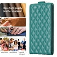 thumbnail image 6 of Flip Wallet Case for iPhone 15, PU Leather Magnetic Snap Folio Cover with Card Holder, Kickstand Function - TPU Shockproof Durable Protective Phone Case for iPhone 15, Green, 6 of 6