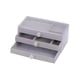 thumbnail image 5 of Caja de almacenamiento de joyas Yinane con 3 cajones Bandeja de almacenamiento de joyas gris, 5 of 5