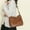 Brown, variant on HongHeng Purses for Women Pocketbooks Soft PU Leather Ladies Crossbody Purse Multi Pocket Shoulder Bag