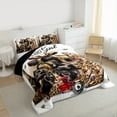 thumbnail image 3 of Homewish Leopard Print High Heel Bedding Comforter Set, Female Modern Fashion Twin Comforter Sets, Chic Bowknot Bag Reversible Bedding Set, Breathable Home Decor, 2-Piece, 3 of 8