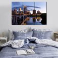 thumbnail image 2 of TISHIRON 3PCS Framed Canvas Wall Art Set,42"x28" Minnesota City Skyline Panorama at Dusk Canvas Art Decor, 2 of 7