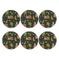 thumbnail image 2 of Balery 6 Pcs Funny Sloths In The Forestleather Coasters Set, Drink Table Cup Coasters For Living Room Kitchen Coffee Decor, 2 of 9