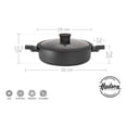thumbnail image 3 of Arrocera HUDSON 28cm Alumino Negra Antiadherente tapa Mango, 3 of 7