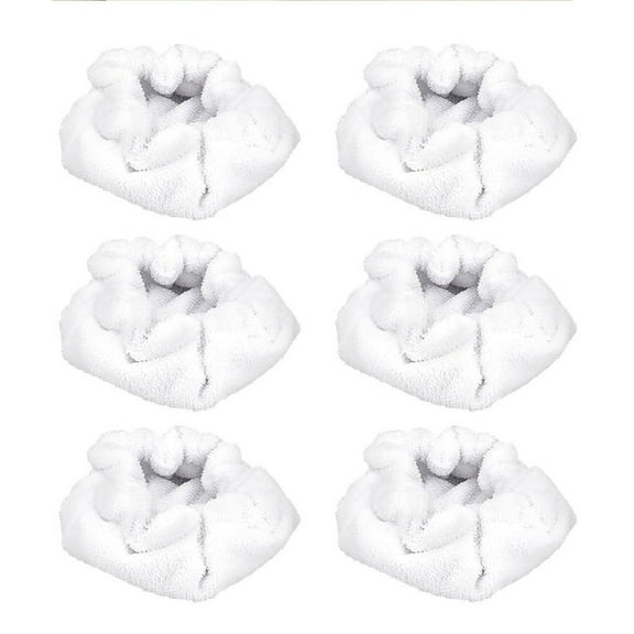 lixuesong 6 Pack Reusable Double Layer Steams Cleaner Cloths High Temperature Resistant Microfiber Bonnets for Handheld