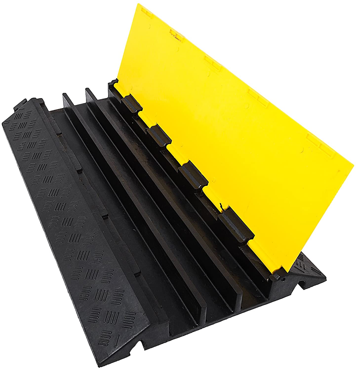 VEVOR 3Channel Rubber Cable Protector Ramp 2 x 2.3" Channel Ramp Speed