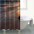 thumbnail image 2 of Surface de Plage Scène de Ciel Colorée (2) Rideaux de Douche Imperméables, Doublure de Douche Chic Contemporaine en Polyester, Rideaux de Salle de Bain avec Crochets en Plastique 72x72 Pouces, 2 of 4