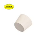 thumbnail image 1 of Tapón de goma sólido con forma cónica de Unique Bargains para tapón de tubo de laboratorio 1.3" x 1.65" x 1.22" Blanco 3Pcs, 1 of 5