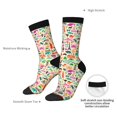 thumbnail image 2 of Yiaed Travel Print Great elasticity Crew Socks Sports socks for Men and Women, 2 of 5